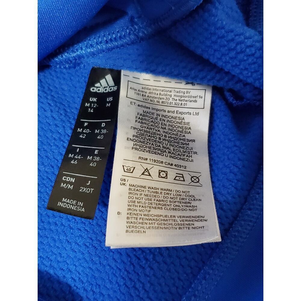 Adidas Men’s Quarter Zip Pullover Blue Athletic Training Top Size M - Picture 3 of 10